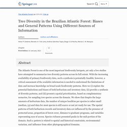 Tree Diversity in the Brazilian Atlantic Forest: Biases and General Patterns Using Different Sources of Information