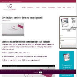 Divi: Intégrer un slider dans ma page d'accueil