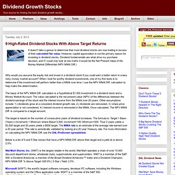 Dividend Growth Stocks: 9 High-Rated Dividend Stocks With Above Target Returns
