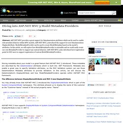 Diving into ASP.NET MVC 3 Model Metadata Providers