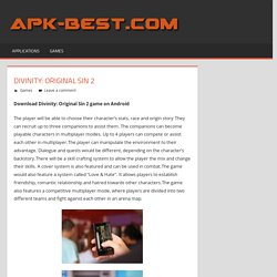 Divinity: Original Sin 2 APK Free Download - APK Games Apps Cracked