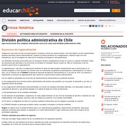 Division politica administrativa de Chile