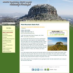 - Welcome to Pilot Mountain State Park