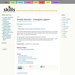 Simple division - triangular jigsaw