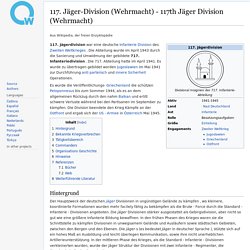 117. Jäger-Division (Wehrmacht) - 117th Jäger Division (Wehrmacht) - qwerty.wiki