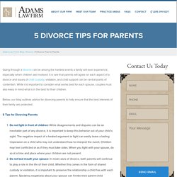 5 Divorce Tips for Parents