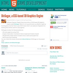 DivSugar, a CSS-based 3D Graphics Engine
