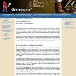 Divulgación de las Ciencias Genómicas (UNAM)