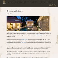 Diwali at Villa Evora