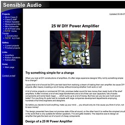 DIY 25 W Class-AB Power Amplifier