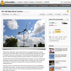 DIY 400 Watt Wind Turbine