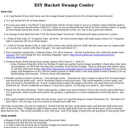 DIY Bucket Swamp Cooler