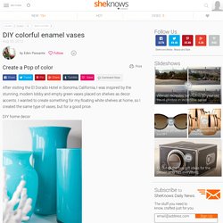 DIY colorful enamel vases