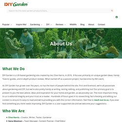 DIY Garden - About Us Page