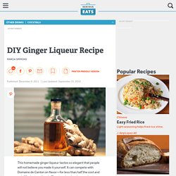DIY Ginger Liqueur Recipe