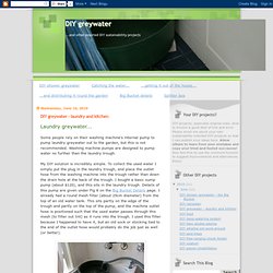 DIY Greywater - Laundry & Kitchen