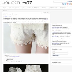 DIY Lace Shorts