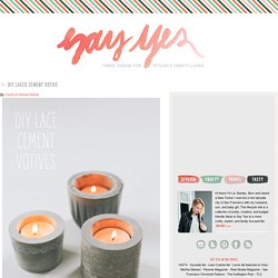 DIY Laced Cement Votive