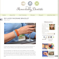 DIY Lacey Macrame Bracelet