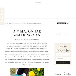 DIY Mason Jar Watering Can