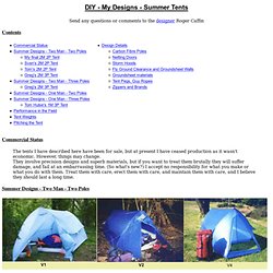 DIY - My Designs - Summer tents