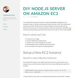 DIY node.js server on Amazon EC2