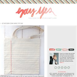 DIY Notebook Sewn Canvas Tote Bag