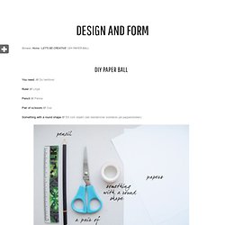 design & form - DIY and interior blog