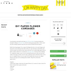 DIY Paper Flower Corsages