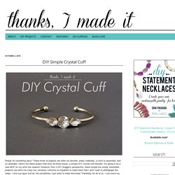 DIY Simple Crystal Cuff