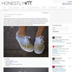 DIY Studded Sneakers + Vans Giveaway