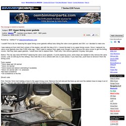 DIY: Upper timing cover gaskets