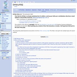 DIYbio/FAQ