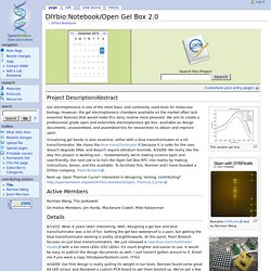 DIYbio:Notebook/Open Gel Box 2.0