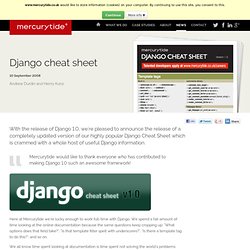 Django cheat sheet