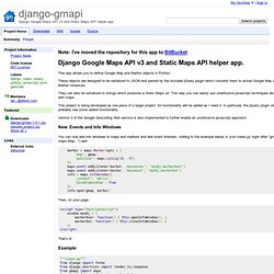 django-gmapi - Project Hosting on Google Code