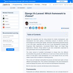Django Vs Laravel: Which framework to choose?