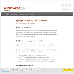 Django 1.6, MS SQL and schemas – Windswept