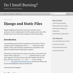 Django and Static Files - Do I Smell Burning?
