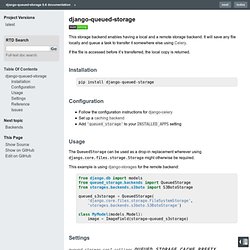 django-queued-storage — django-queued-storage 0.6 documentation