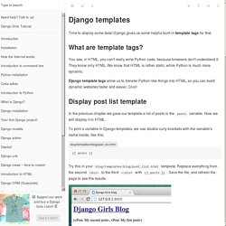 Django templates · Django Girls Tutorial