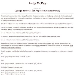 Andy McKay&#039;s blog