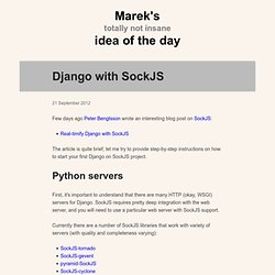 Django with SockJS — Idea of the day