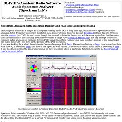 DL4YHF's Audio Spectrum Analyser