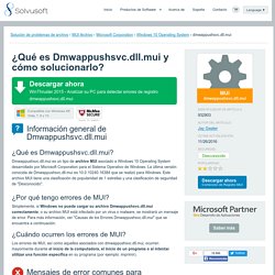 ¿Qué es Dmwappushsvc.dll.mui y cómo solucionarlo? ¿Es un virus o es seguro?