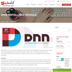 DNN Installable Module