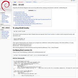 DNS - Bind9 - Wiki