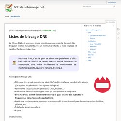 dns-blocklist [Wiki de sebsauvage.net]