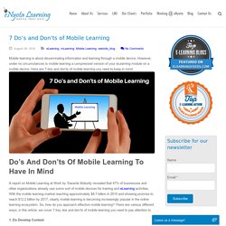 7 Do's and Don’ts of Mobile Learning