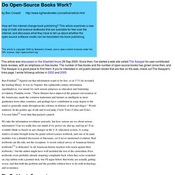 Do Open-Source Books Work?
